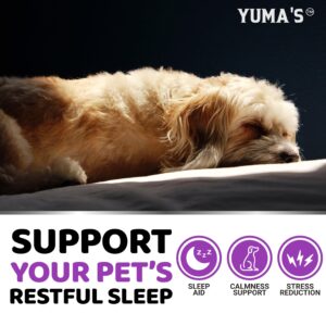 YUMA'S Melatonin for Dogs - 170 Dog Melatonin Chews for Small and Large Dogs - Puppy Melatonin - Dog Sleep Aid - Calming Treats for Stress Anxiety Relief - Calming Chews for Dogs - Dog Sleeping Pills