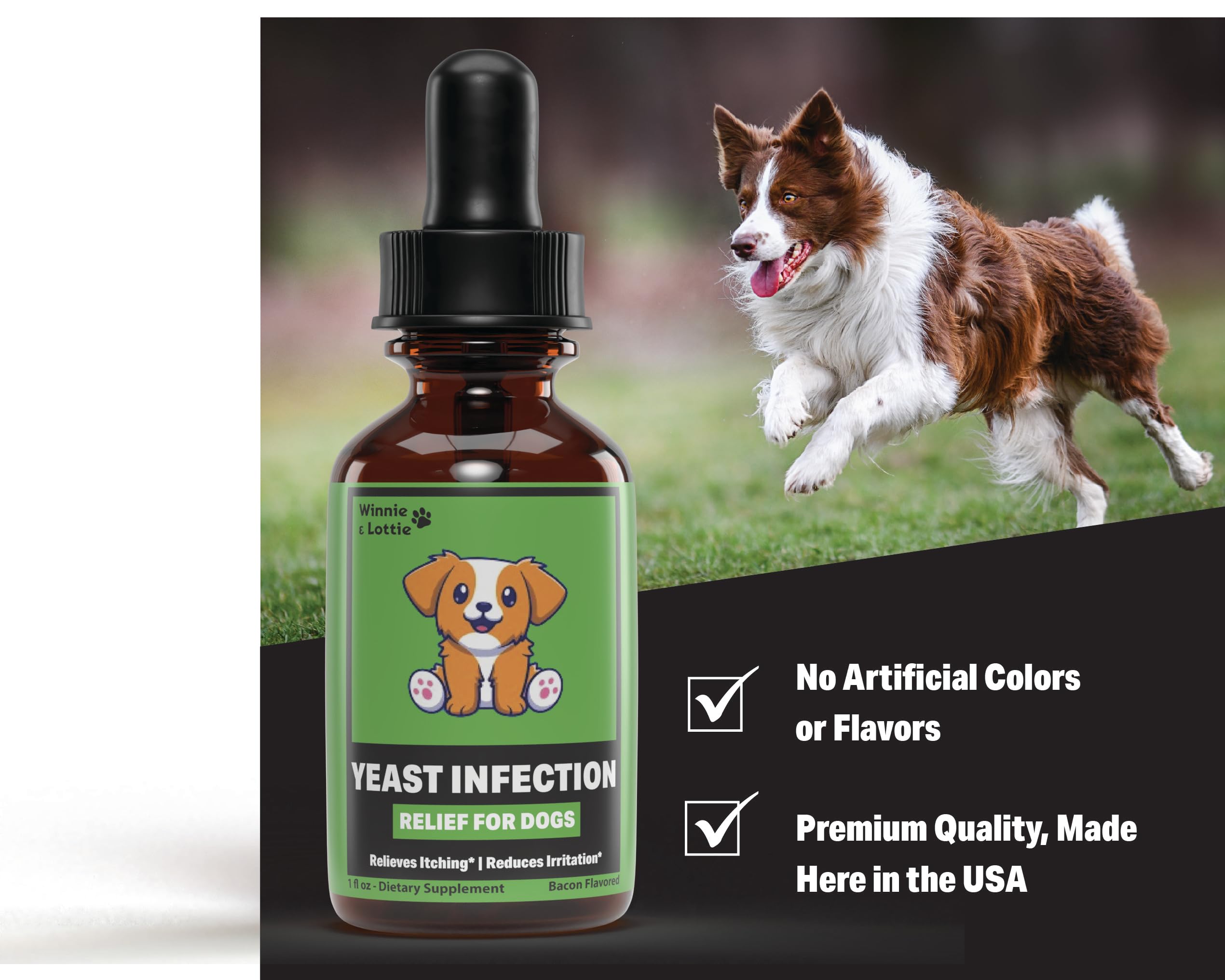 Natural Yeast Infection Treatment for Dogs | Helps to Support Itching Relief, Allergy Relief, Scratching Relief & More | Dog Ear Infection Treatment | Itch Relief for Dogs | Dog Itch Relief | 1 oz