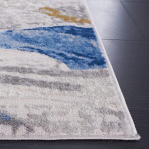 SAFAVIEH Palma Collection Area Rug - 6'7" x 9'2", Beige & Light Blue, Non-Shedding & Easy Care, Ideal for High Traffic Areas in Living Room, Bedroom, Dining (PAM334A-6)