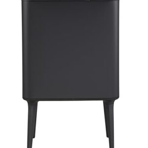 Casa Andrea Milano 9.5-Gallon Tall Kitchen Trash Can with Long Legs Modern Style Waste Basket, Large Trash Can w/Pop Open Cover,Elevated Trash Bin, Apartment Essentials