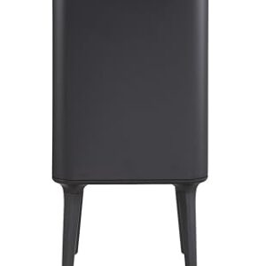 Casa Andrea Milano 9.5-Gallon Tall Kitchen Trash Can with Long Legs Modern Style Waste Basket, Large Trash Can w/Pop Open Cover,Elevated Trash Bin, Apartment Essentials