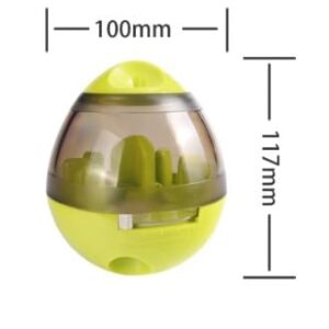 Generic Pet Enrichment Toy Ball with Interactive for Activity Structure, Treat Dispenser Feeder for Dog, Rabbit, Hamster, Cat, Guinea Pig and More. (Green-Yellow)