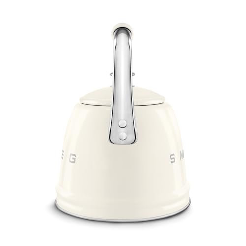 SMEG Retro Stovetop Whistling Kettle – 2.4Q (Cream)