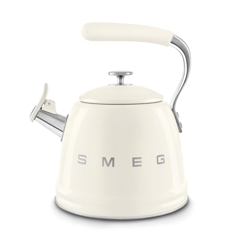 SMEG Retro Stovetop Whistling Kettle – 2.4Q (Cream)