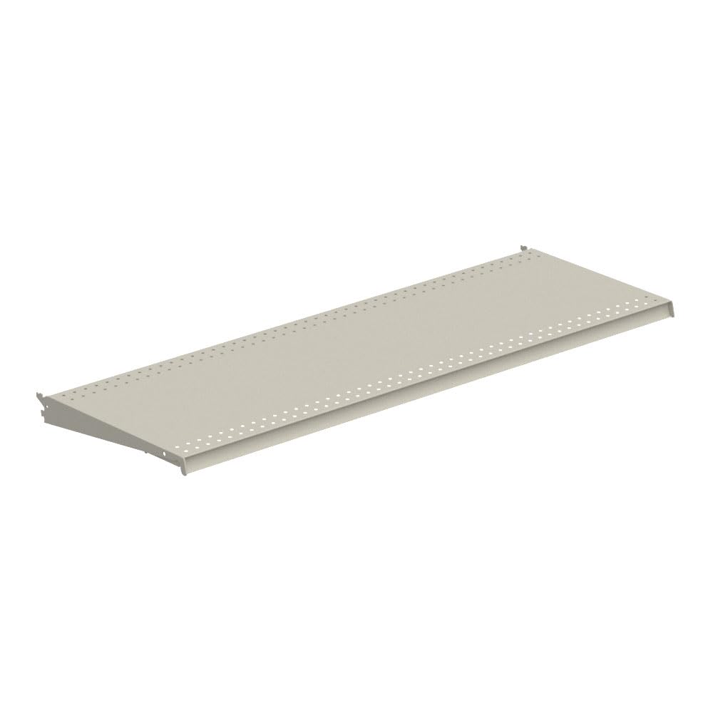 Lozier TL Shelf - Retail Display Shelving - Compatible Gondola Shelving Units - Product Shelves for All Commercial Business Types - 4' Width x 16" Depth (White)