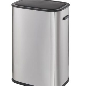 Casa Andrea Milano 14.5-Gallon Soft-Close, Smudge Resistant Trash Can with Automatic Touchless Motion Sensor, Large and Space-Saving