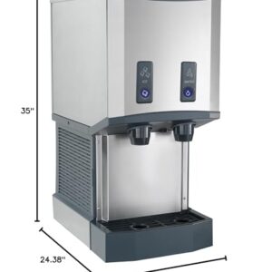 Scotsman HID312AB-1 Meridian Push-Button Countertop Nugget Ice & Water Dispenser, Air Cooled - Up to 260 lb. Production, 12 lb. Storage