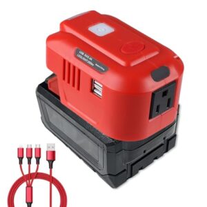 Tool Army Power Inverter for Milwaukee M18 Battery | 150W AC Inverter for Milwaukee Tools | M18 Power Supply for Milwaukee Battery | M18 Inverter for Milwaukee Power Inverter