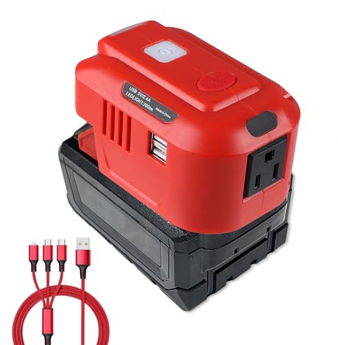 Tool Army Power Inverter for Milwaukee M18 Battery | 150W AC Inverter for Milwaukee Tools | M18 Power Supply for Milwaukee Battery | M18 Inverter for Milwaukee Power Inverter