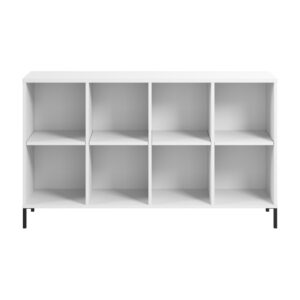 Bush Furniture Essence 8 Cube Organizer in White | Organizers and Shelves for Home Office Workspace, Living Room, Entryway, Bedroom, and Mudroom