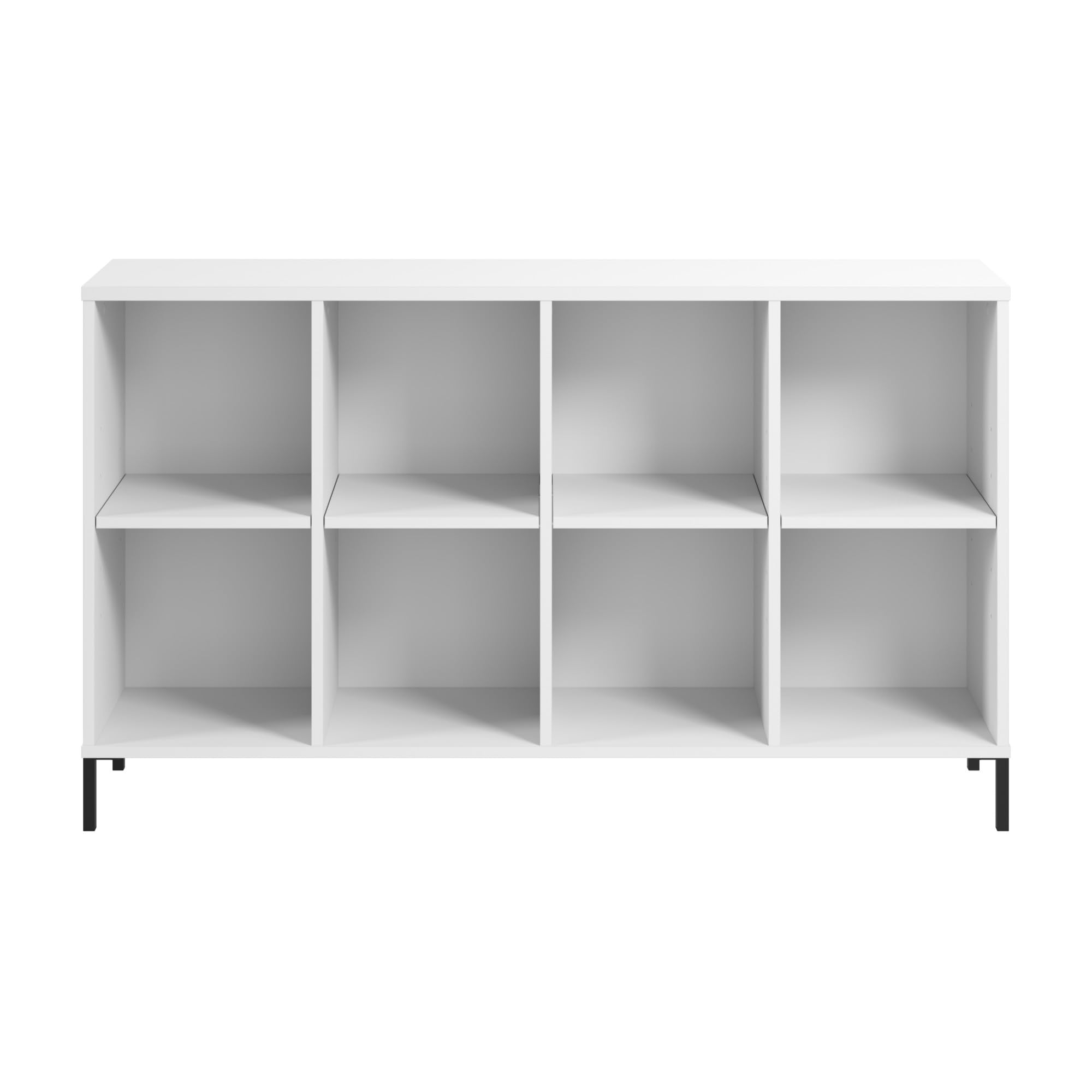 Bush Furniture Essence 8 Cube Organizer in White | Organizers and Shelves for Home Office Workspace, Living Room, Entryway, Bedroom, and Mudroom