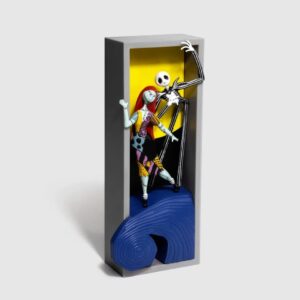 Nightmare Before Christmas Sculpted Relief Nook, Nooks Book Shelf Decor, Jack Skellington and Sally