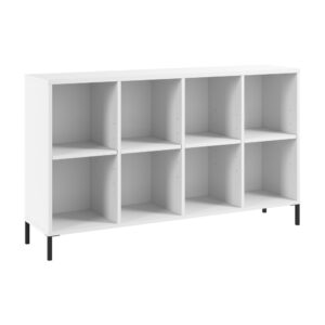 bush furniture essence 8 cube organizer in white | organizers and shelves for home office workspace, living room, entryway, bedroom, and mudroom