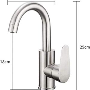 ZOOMLAND Faucet Arrival Hot and Cold Water Mixer Brushed Stainless Steel Bathroom Faucet Basin Tap Bath Sink Faucet,Kitchen faucets, BWJ-681