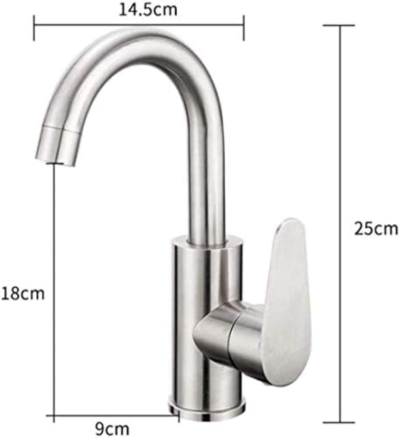 ZOOMLAND Faucet Arrival Hot and Cold Water Mixer Brushed Stainless Steel Bathroom Faucet Basin Tap Bath Sink Faucet,Kitchen faucets, BWJ-681