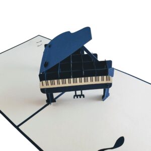 iGifts And Cards Piano Maestro: 3D Pop Up Card for Musicians - 6"x6" Enveloped Melody, Ideal for Recitals & Music Teachers, Notes of Appreciation, Gift for Concert Pianists' Birthday