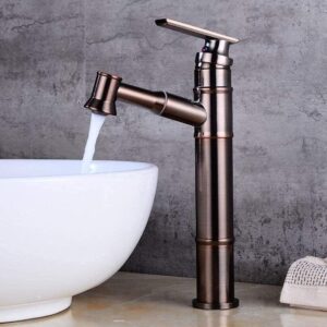 JVOZBZMWZ Brass Bathroom Tap Retro Extensible with Removable Hand Sheet Faucet Single Line Mixer Kitchen Faucet Faucet Bathtub Water Faucet