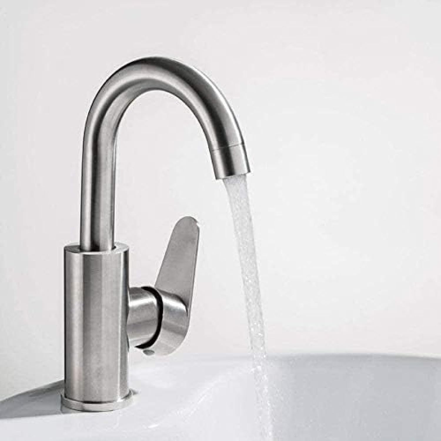 ZOOMLAND Faucet Arrival Hot and Cold Water Mixer Brushed Stainless Steel Bathroom Faucet Basin Tap Bath Sink Faucet,Kitchen faucets, BWJ-681