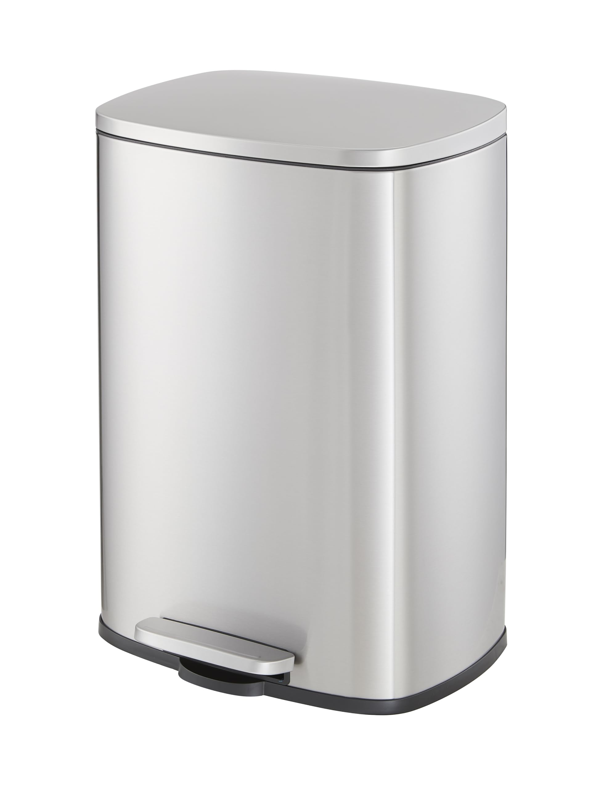 Casa Andrea Milano 13-Gallon Soft-Close, Smudge Resistant Trash Can Step-on Pedal, Soft Closure, Large and Space-Saving