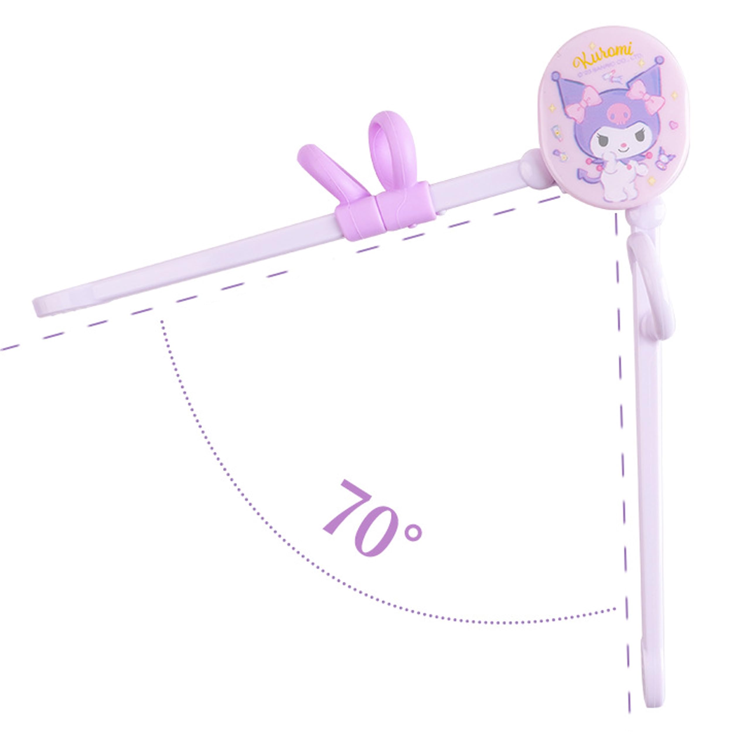 Many Rainbows Kuromi Right-Handed Tranining Chopsticks with Case, Purple