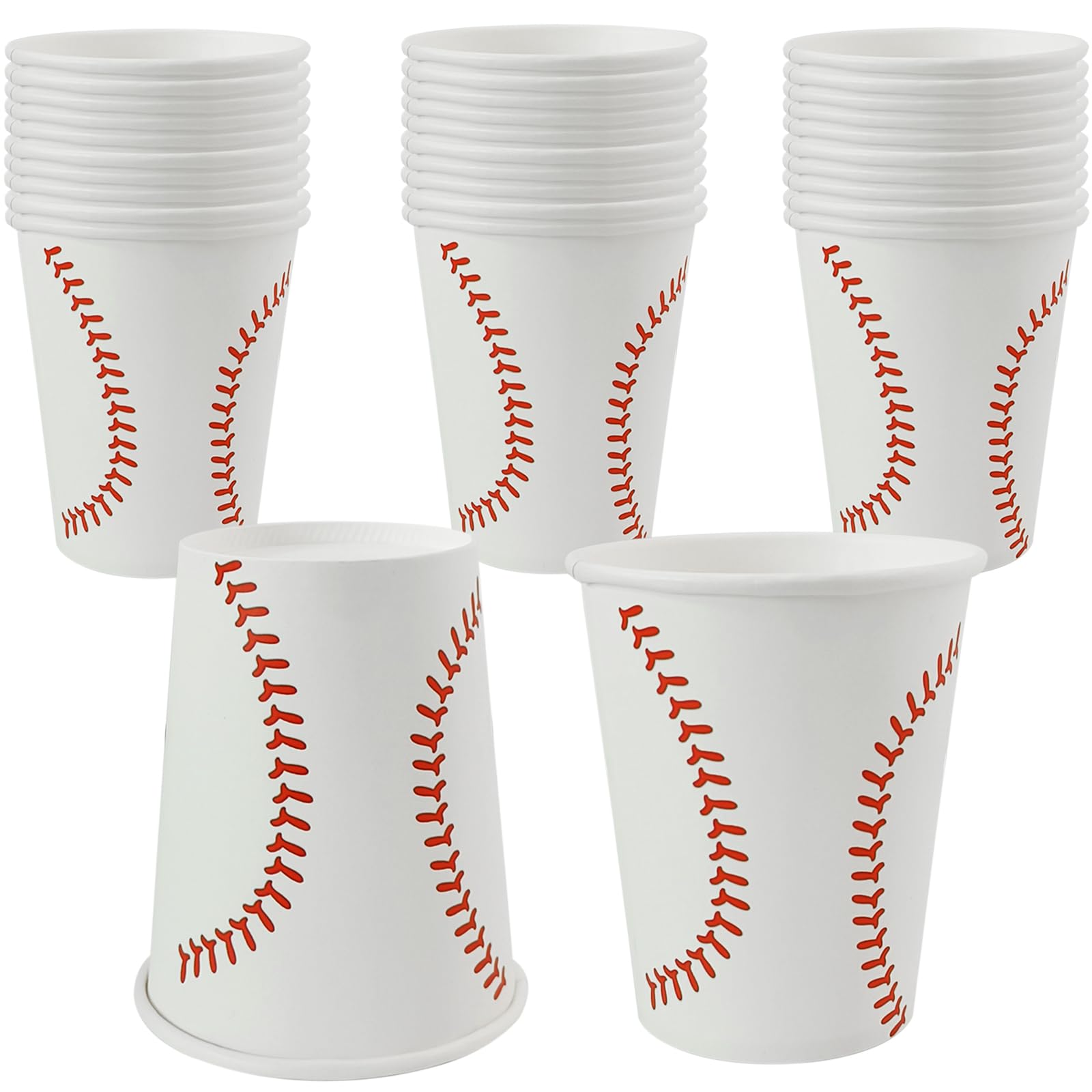 EaciTown Baseball Party Cups Bulk 9OZ Paper Beverage Baseball Cups Baseball Party Decorations Game Day Baseball Baby Shower Baseball Birthday Party Supplies (30), Standard