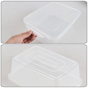 Loiycg 6.5 Quart Clear Latching Storage box with Lid, 4 Packs Plastic Storage Container Bins