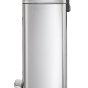 Casa Andrea Milano 13-Gallon Soft-Close, Smudge Resistant Trash Can Step-on Pedal, Soft Closure, Large and Space-Saving