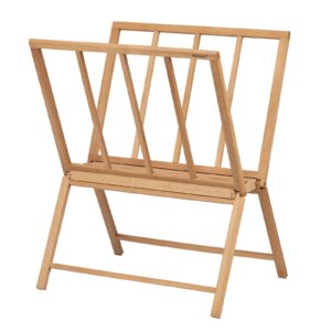 meeden folding large print rack - wooden art storage rack - artist storage and display rack for canvas artwork prints frame panels art gallery shows studios