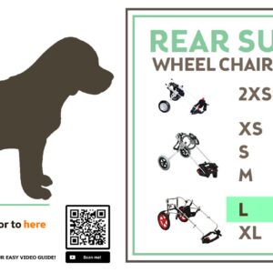 Best Friend Mobility Rear Support Wheelchair 2.0 Large Lightweight Dog Wheelchair for Back Legs