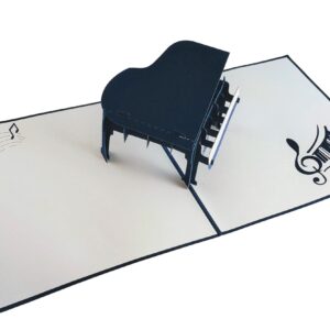 iGifts And Cards Piano Maestro: 3D Pop Up Card for Musicians - 6"x6" Enveloped Melody, Ideal for Recitals & Music Teachers, Notes of Appreciation, Gift for Concert Pianists' Birthday