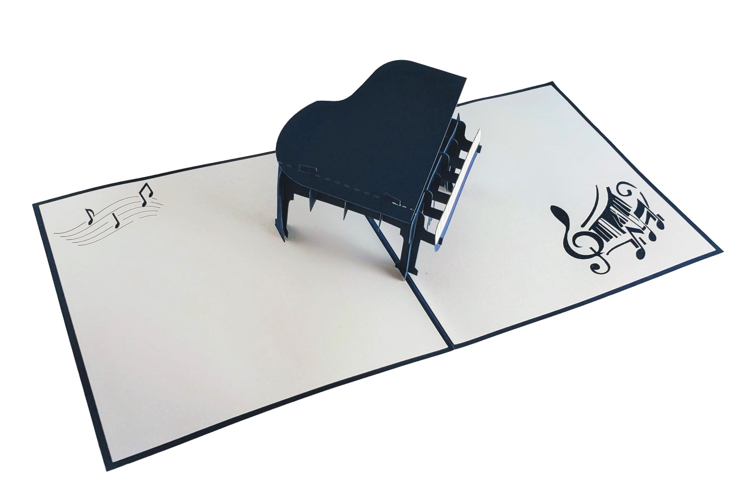 iGifts And Cards Piano Maestro: 3D Pop Up Card for Musicians - 6"x6" Enveloped Melody, Ideal for Recitals & Music Teachers, Notes of Appreciation, Gift for Concert Pianists' Birthday