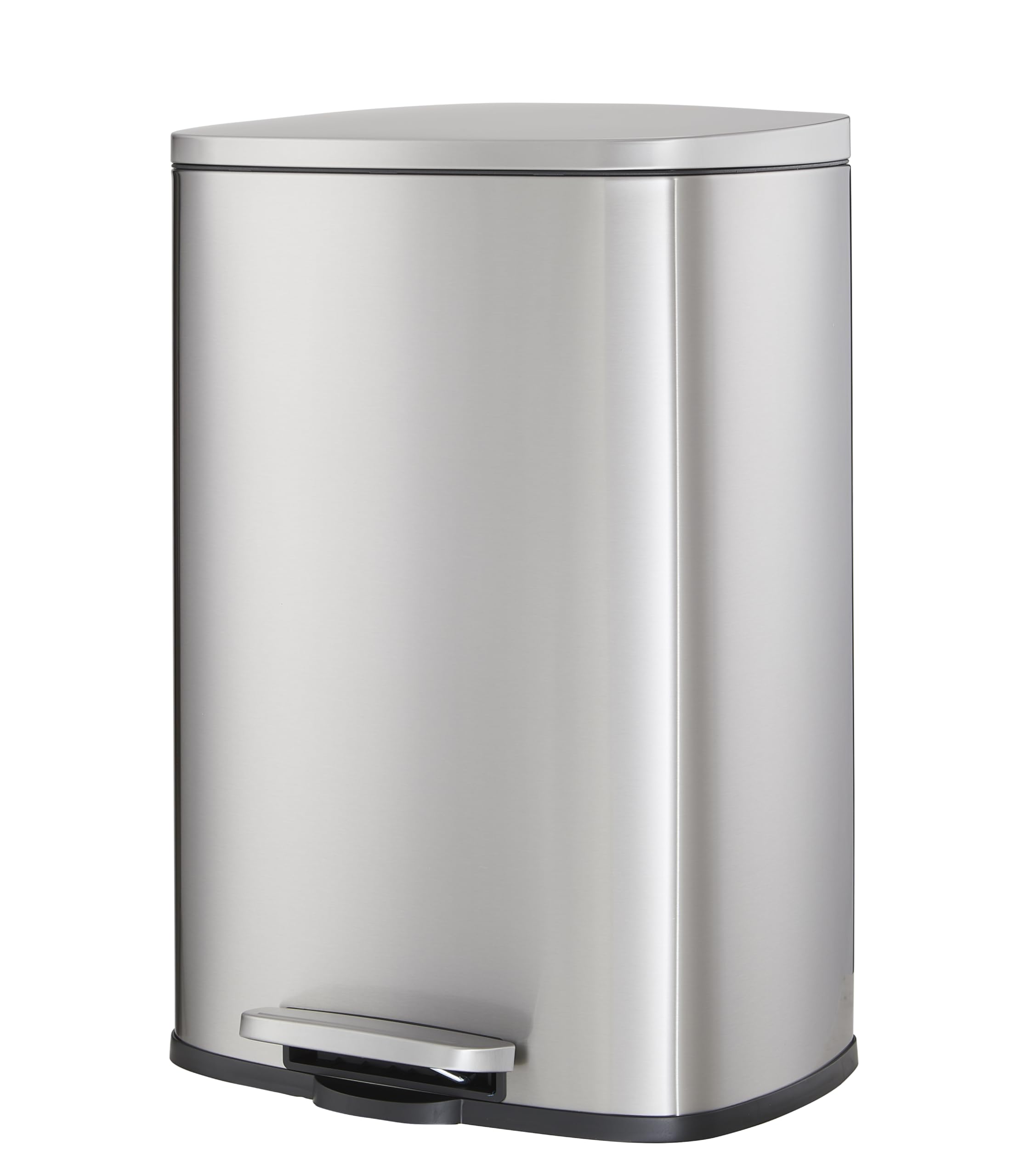 Casa Andrea Milano 13-Gallon Soft-Close, Smudge Resistant Trash Can Step-on Pedal, Soft Closure, Large and Space-Saving