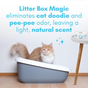 Litter Box Magic Cat Litter Deodorizer Jar (Fresh Scent, 16 Oz, Pack of 1) - Cat Litter Odor Absorber Gel In A Jar - Litter Box Pet Air Freshener - Litter Odor Eliminator to Freshen Air