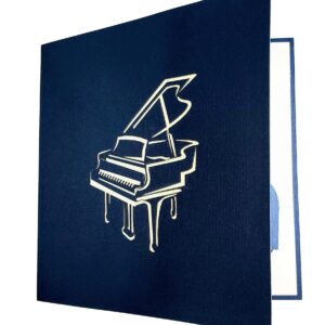 iGifts And Cards Piano Maestro: 3D Pop Up Card for Musicians - 6"x6" Enveloped Melody, Ideal for Recitals & Music Teachers, Notes of Appreciation, Gift for Concert Pianists' Birthday