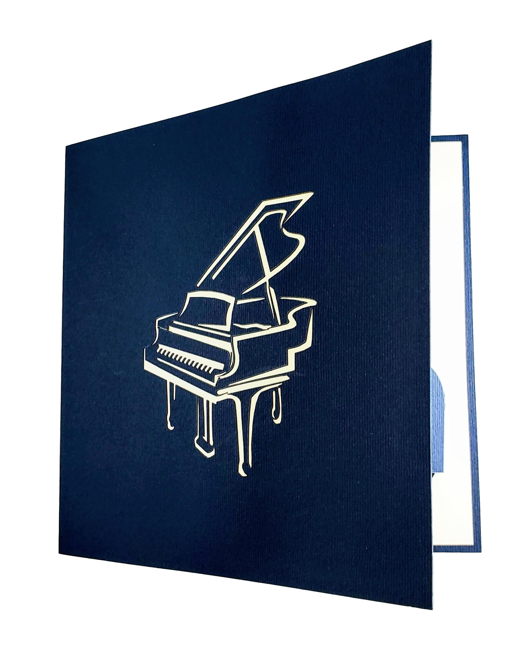 iGifts And Cards Piano Maestro: 3D Pop Up Card for Musicians - 6"x6" Enveloped Melody, Ideal for Recitals & Music Teachers, Notes of Appreciation, Gift for Concert Pianists' Birthday