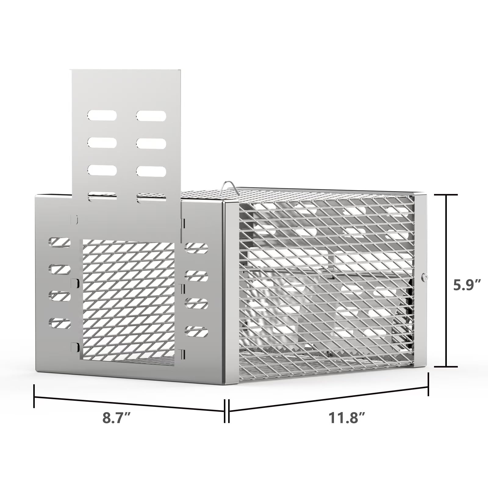 WHJIACHU Rat Trap, Humane Mouse Trap with Double-Opening One-Way Door Design, Automatic Continuous Cycle Mouse Trap, Suitable for Indoor and Outdoor Use, for Capturing or Releasing Rodents