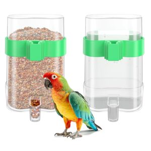 bird water dispenser, bird cage feeder, parakeet cage accessories, 2 pcs automatic bird water feeder for budgies cockatiel lovebird canary finch