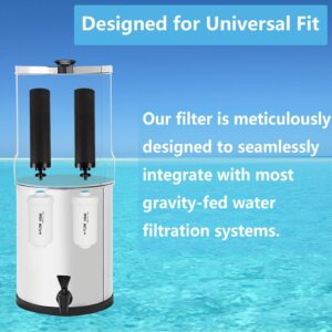 SUPER.BDACC Gravity Water Filter Replacement,for Berkey® Black Carbon (BB9-2®) Purification Elements and Fluoride Filters K5366 (PF-2®) Combo Pack,Compatible with Berkey® Filtration System,Pack of 4