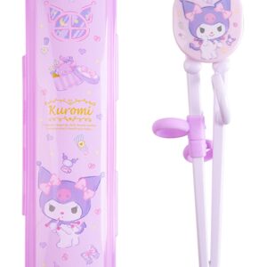 Many Rainbows Kuromi Right-Handed Tranining Chopsticks with Case, Purple