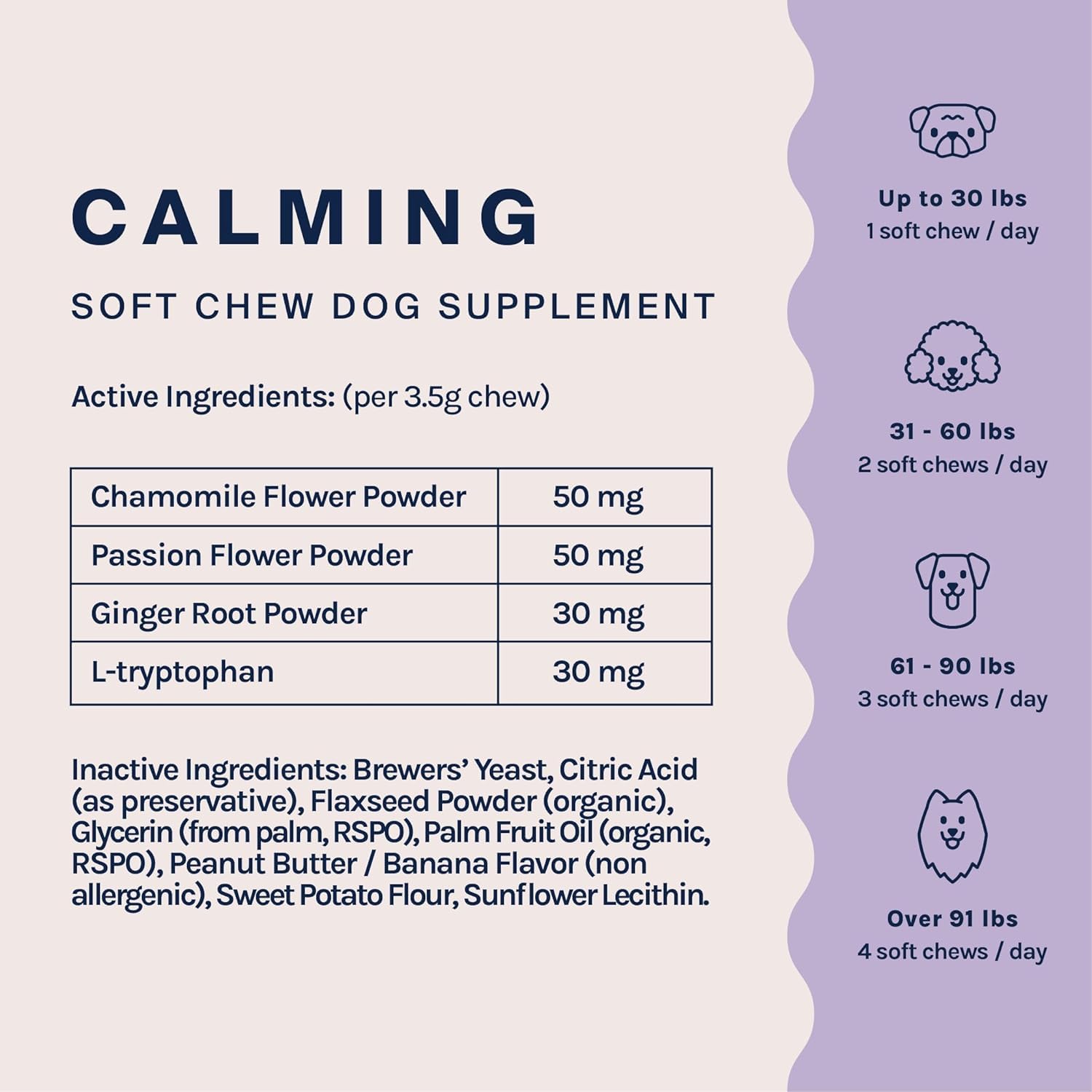 Calming Dog Treats - 90 Chews with Natural and Human-Grade Ingredients - Dog Calm Supplement to Calm Anxiety for Dogs - Effective Calming Aid for Dogs Good Trouble Pets