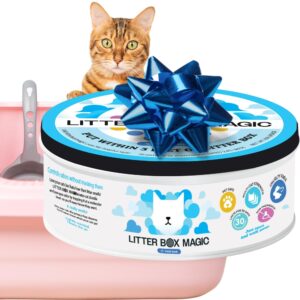 litter box magic cat litter deodorizer jar (fresh scent, 16 oz, pack of 1) - cat litter odor absorber gel in a jar - litter box pet air freshener - litter odor eliminator to freshen air