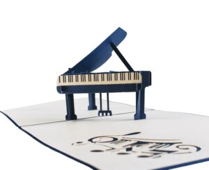 igifts and cards piano maestro: 3d pop up card for musicians - 6"x6" enveloped melody, ideal for recitals & music teachers, notes of appreciation, gift for concert pianists' birthday