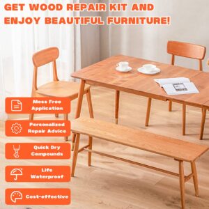 Furniture Repair Kit,12 Colors Wood Filler Sticks -Repair Scratch, Cracks, Hole, Restofinisher Wooden Door, Floor, Table, Cabinet -Restore Any Wood, Oak, Walnut