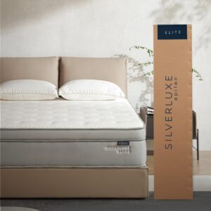 EPITEX Silverluxe Elite King Size Mattress, 14 Inch Gel Memory Foam King Mattress in a Box, Individual Pocket Spring for Low Motion Transfer, Medium Firm Mattress, Gray