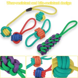 Deetenks 5 Pack Dog Chew Rope Toys Puppy Toys Sets Interactive Dog Toys Rope Toys Dog Teething Chew Toys for Dog (Random Color)