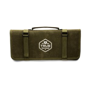 true primal forge outdoor cutlery set, canvas knife roll