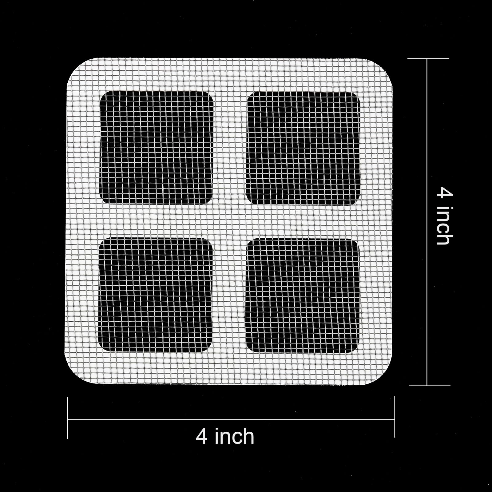 20PCS Shower Drain Hair Catcher - 4" X 4" Disposable Shower Drain Cover Hair Catcher Shower Drain Mesh Stickers, Bathroom, Laundry, Bathtub, Kitchen, Sink, for Human and pet Hair