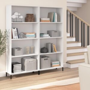 Bush Furniture Essence 4 Shelf Bookcase in White | Organizers and Shelves for Home Office Workspace, Living Room, Entryway, Bedroom, and Mudroom