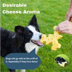 ta-stories Chew Toy for Aggressive chewers/Large Dogs- Irrisitable Cheese Flavor, Durable & Long Lasting, Designed for midium/Large Size Dogs, Verified by Real Dogs