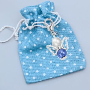 MKISHINE Something Blue for Bride to Be on Wedding Gifts Card Bridal Angel Bouquet Garter Charm Gift Card for Daughter on Wedding Day, from Mom Dad Grandma Sister Friends